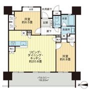 プレサンスロジェ国際通りレーヴタワーの間取り画像