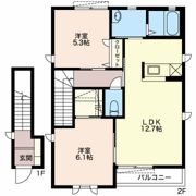 エスポワール鷹之巣 Aの間取り画像