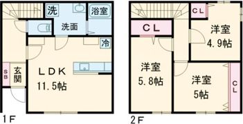 FLOW野中町の間取り画像
