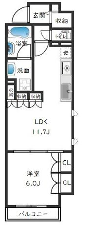 ベルジューレ越谷の間取り画像