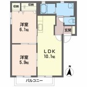 インターヴィレッジAの間取り画像