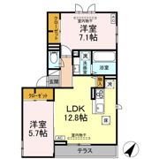 (仮称)D-ROOM甲府市国母 A棟の間取り画像