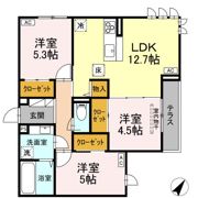 (仮称)D-ROOM甲府市国母 B棟の間取り画像