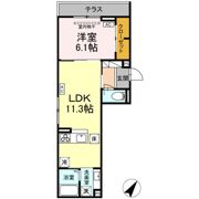 (仮称)D-ROOM甲府市国母 B棟の間取り画像