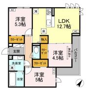 (仮称)D-ROOM甲府市国母 B棟の間取り画像