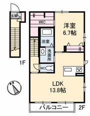 カーサ大町Iの間取り画像