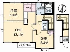 エンジェル ウィング A棟の間取り画像