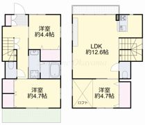 鹿田本町戸建（3－3－3）の間取り画像