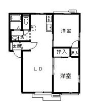 ハイツレインボーA棟の間取り画像