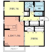 相原スクエアB区の間取り画像