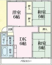 日豊スカイハイツの間取り画像