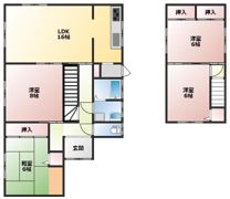 田寺東戸建ての間取り画像