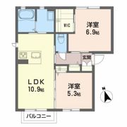 シャーメゾン東中田Aの間取り画像