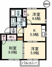 フレグランスボヌール A棟の間取り画像