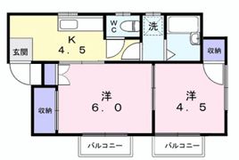 ハイツ野崎Aの間取り画像