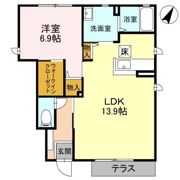 サンヒルズK Cの間取り画像