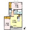 (仮称)D-ROOM甲府市国母 A棟の間取り画像