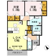 レザン・ガーデン Dの間取り画像