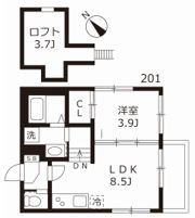 ハーモニーテラス志賀町Ⅹの間取り画像