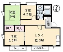 フレグランス阿賀南 C棟の間取り画像