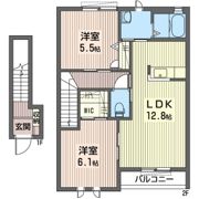 ディアコートAの間取り画像