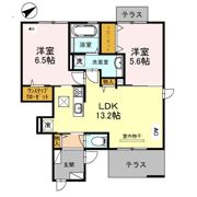 グリーンヒルズ・北神 C棟の間取り画像