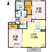ラフィネ東深津 A棟の間取り画像