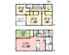 クレイドルガーデン久留米市津福今町第8-3号棟の間取り画像