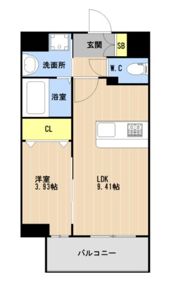 LIBTH博多駅南Ⅸの間取り画像
