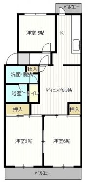 鈴が峰第5団地 3号棟の間取り画像