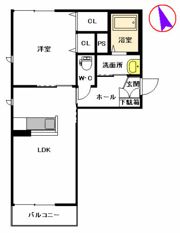 トップスターコート宮崎 D棟の間取り画像