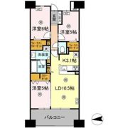 デュオヒルズ仙台花京院ザ・タワーの間取り画像
