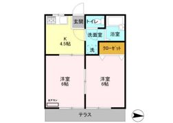 カーサナガカワの間取り画像