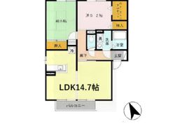 チェリーコートB棟の間取り画像