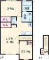 KOKOROM NAKATSUKUDA B棟の間取り画像
