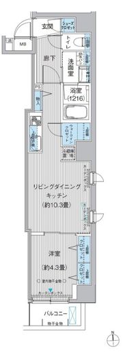 クリスタルパレス蒲西の間取り画像