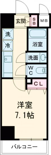 アドバンス三宮Ⅵクレストの間取り画像