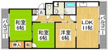 高畑マンションの間取り画像