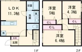 FLOW野中町の間取り画像