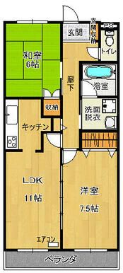 タウンコート駅南の間取り画像