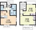 トス-若松 Aの間取り画像