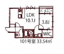 リノリノアパートメント広島エキキタの間取り画像