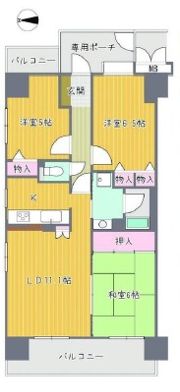 ルネ三田フラワーコートの間取り画像