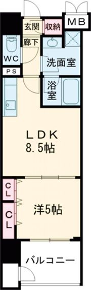 ラシュレ神戸三宮の間取り画像
