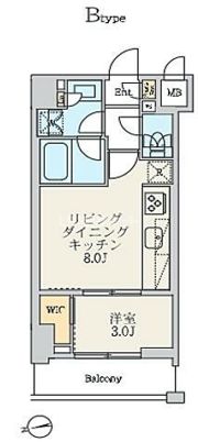 クレストコート北千住レジデンスの間取り画像