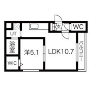 グランメール新道東駅Iの間取り画像
