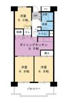 ビレッジハウス高美が丘タワー1号棟の間取り画像