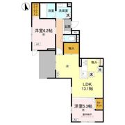 NIGAWA RESIDENCEⅡの間取り画像