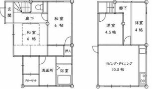 鴻巣市箕田戸建の間取り画像
