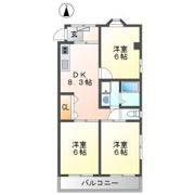 シティハイツ三本木の間取り画像